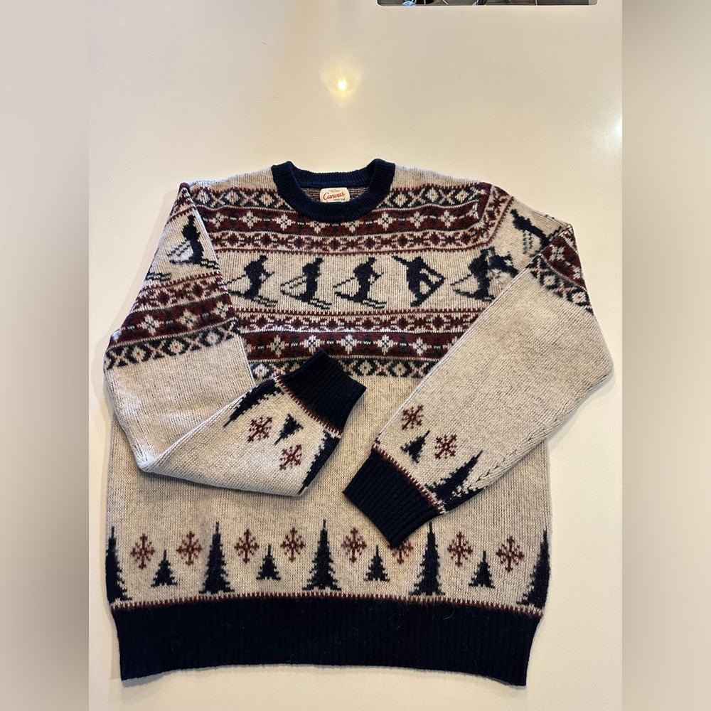 Stunning & Spectacular Lands’ End Canvas Ski Sweater - Perfect Condition! XL